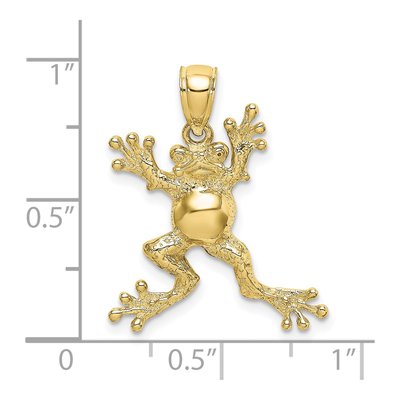 10K Yellow Gold Frog Charm – view 4