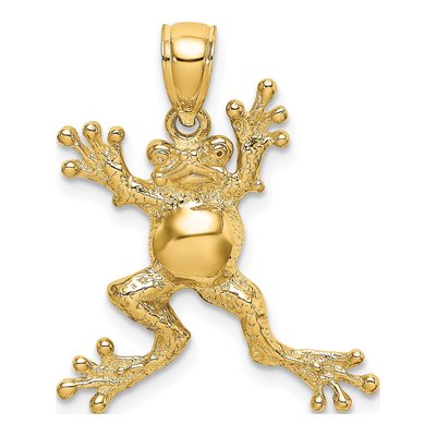 10K Yellow Gold Frog Charm