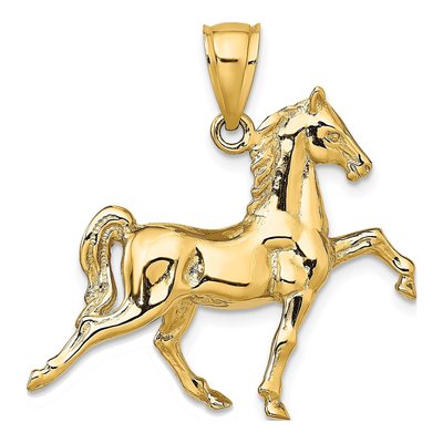 10K Yellow Gold 3-D Tennessee Walking Horse Charm – view 4