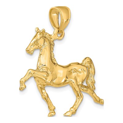 10K Yellow Gold 3-D Tennessee Walking Horse Charm – view 5