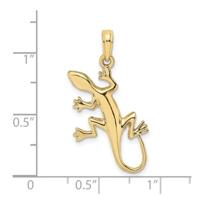 10K Yellow Gold Gecko Pendant – view 4