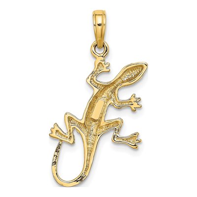 10K Yellow Gold Gecko Pendant – view 5