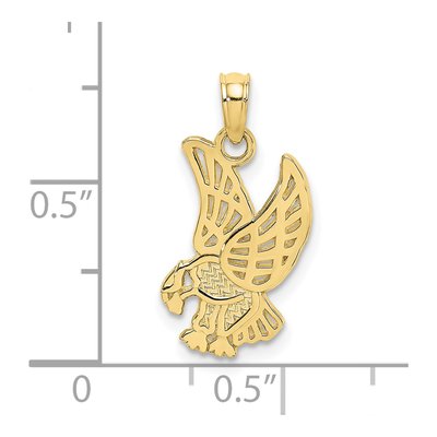 10K Yellow Gold Eagle Pendant – view 4