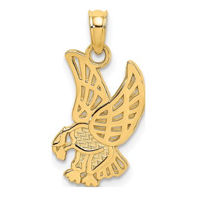 10K Yellow Gold Eagle Pendant
