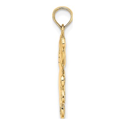 10K Yellow Gold Reversible Teddy Bear Charm – view 3