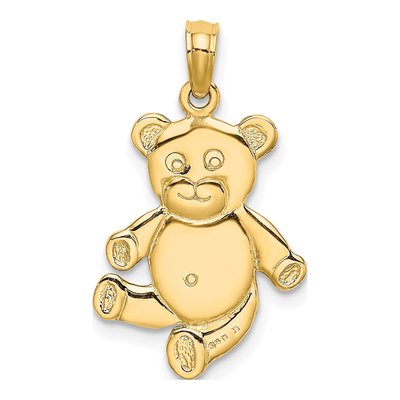 10K Yellow Gold Reversible Teddy Bear Charm – view 4