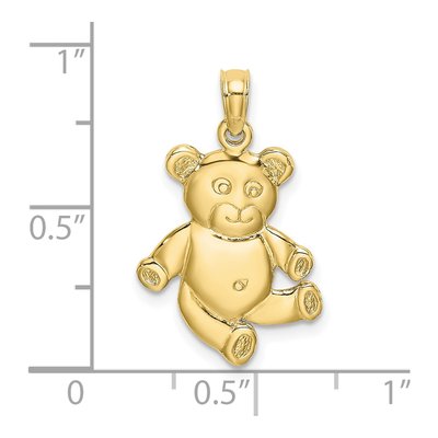 10K Yellow Gold Reversible Teddy Bear Charm – view 5