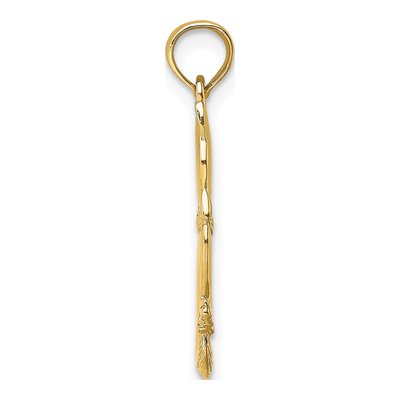 10K Yellow Gold Sitting Cat Charm – view 3