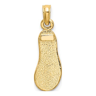 10K Yellow Gold Green Enamel Flip-Flop Charm – view 5