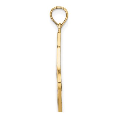 10K Yellow Gold Enamel Christmas Stocking Charm – view 3
