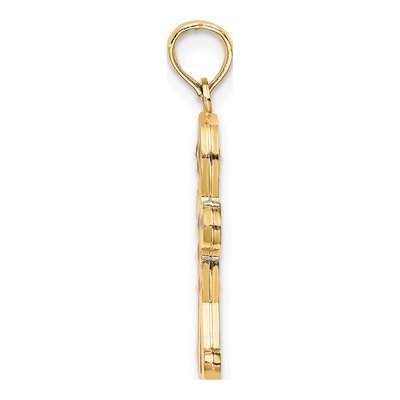 10K Yellow Gold 3D Gingerbread Man Charm – view 3