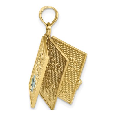 10K Yellow Gold Irish Prayer Book Charm – view 6