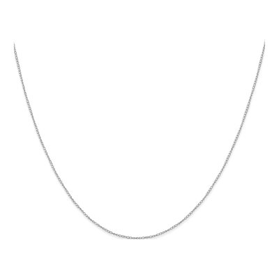 10K White Gold 0.42mm Curb Chain – view 2