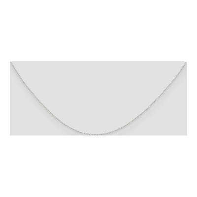 10K White Gold 0.42mm Curb Chain – view 4