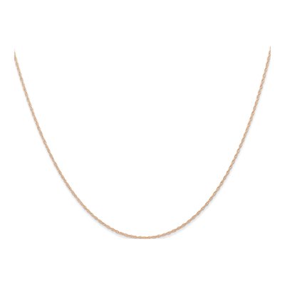 10K Rose Gold 0.6mm Rope Cable Chain – view 2