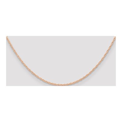 10K Rose Gold 0.6mm Rope Cable Chain – view 4