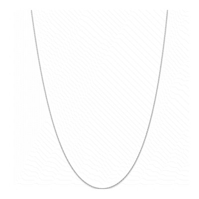 10K White Gold 0.6mm Rope Cable Chain – view 3