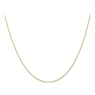10K Yellow Gold 0.6mm Rope Cable Chain – view 2