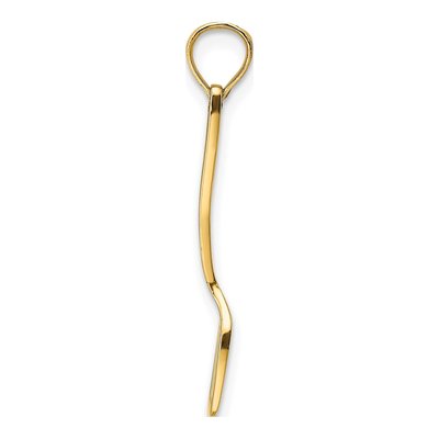 10K Yellow Gold Black Enamel Spatula Charm – view 3