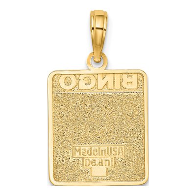 10K Yellow Gold Red Enamel Bingo Charm – view 5