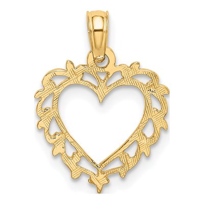 10K Yellow Gold Heart Charm – view 5