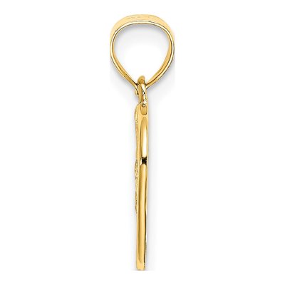10K Yellow Gold Woven Heart Pendant – view 3