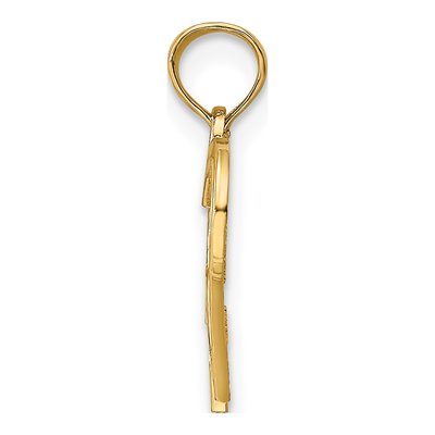 10K Yellow Gold Two Hearts Intertwined Charm – view 2