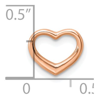 10K Rose Gold Mini Floating Heart Chain Slide – view 3