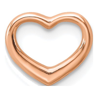 10K Rose Gold Mini Floating Heart Slide Pendant