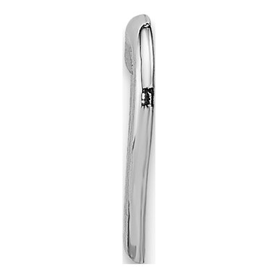 10K White Gold Mini Floating Heart Slide Pendant – view 3