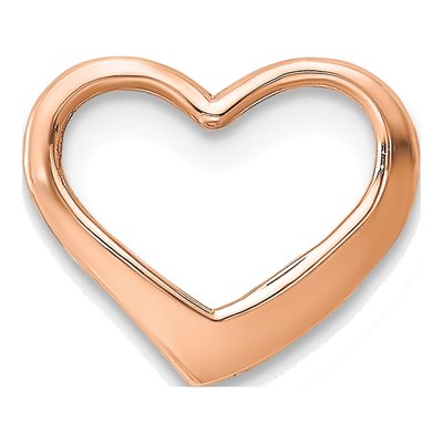 10K Rose Gold Floating Heart Slide Pendant