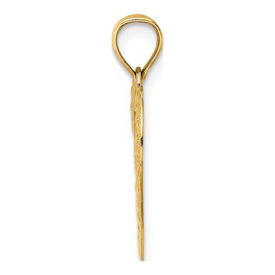 10K Yellow Gold Doves Heart Pendant – view 2