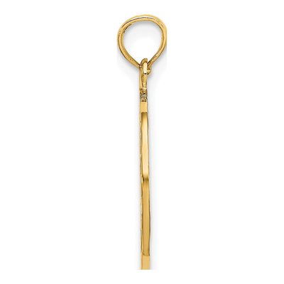 10K Yellow Gold Peace Sign Pendant – view 3