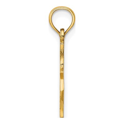 10K Yellow Gold Dollar Sign Pendant – view 3