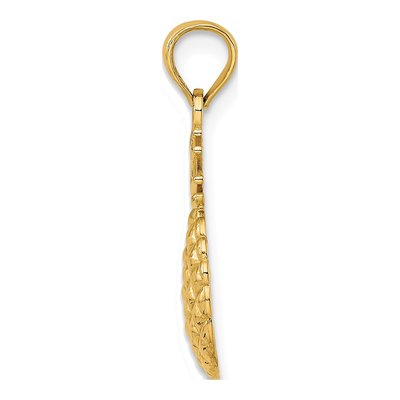 10K Yellow Gold Textured Pineapple Charm – view 3