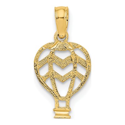 10K Yellow Gold Hot Air Balloon Pendant