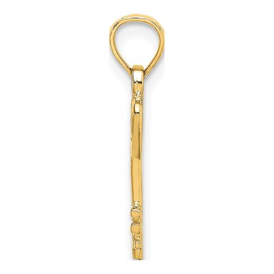 10K Yellow Gold Key Pendant – view 3