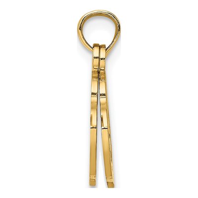 10K Yellow Gold Moveable Handcuffs Charm – view 3