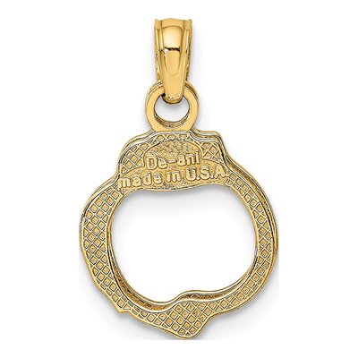 10K Yellow Gold Moveable Handcuffs Charm – view 5