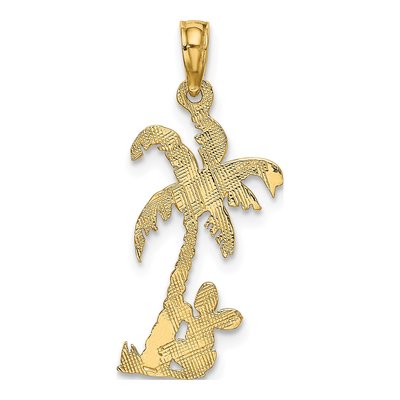 10K Yellow Gold Palm Tree Charm – view 5