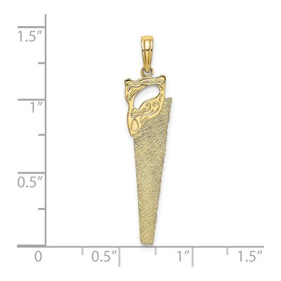 10K Yellow Gold Hand Saw Charm – view 4