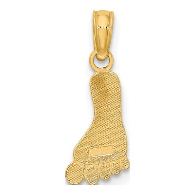 10K Yellow Gold Foot Pendant – view 5