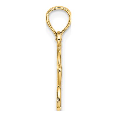 10K Yellow Gold Cut-Out Flower Pendant – view 3