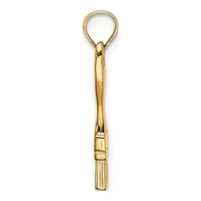 10K Yellow Gold 3D Paint Brush Charm – view 3