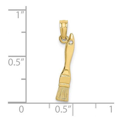 10K Yellow Gold 3D Paint Brush Charm – view 4