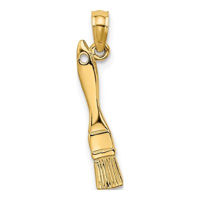 10K Yellow Gold 3D Paint Brush Charm – view 5