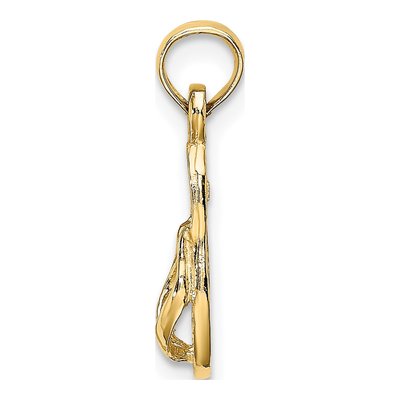 10K Yellow Gold Flip-Flop Charm – view 3