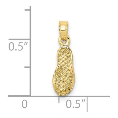 10K Yellow Gold Flip-Flop Charm – view 4