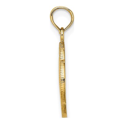 10K Yellow Gold Small Celtic Knot Circle Charm – view 3