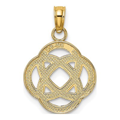 10K Yellow Gold Small Celtic Knot Circle Charm – view 5